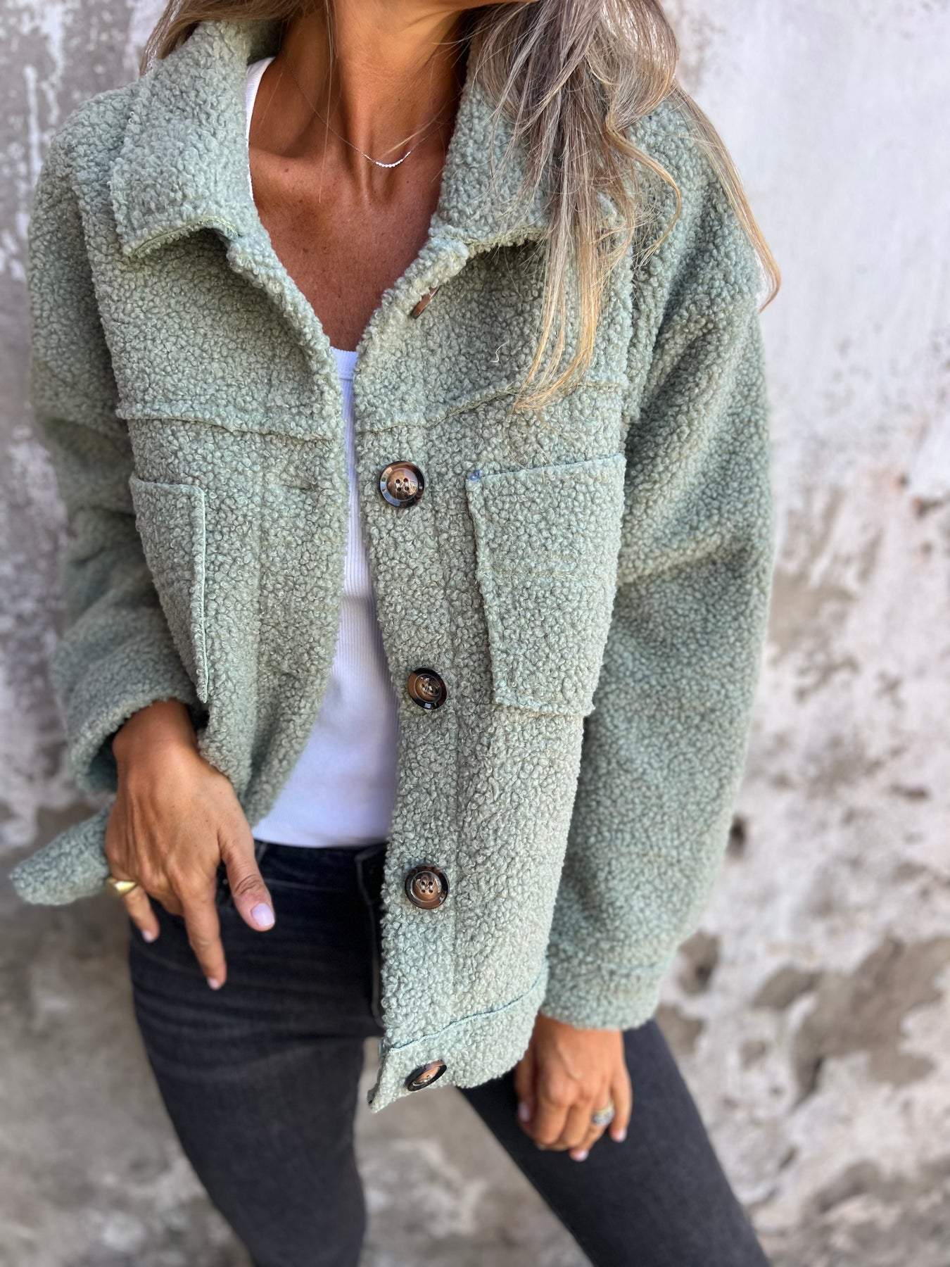Alizée | Veste courte boutonnée chaude