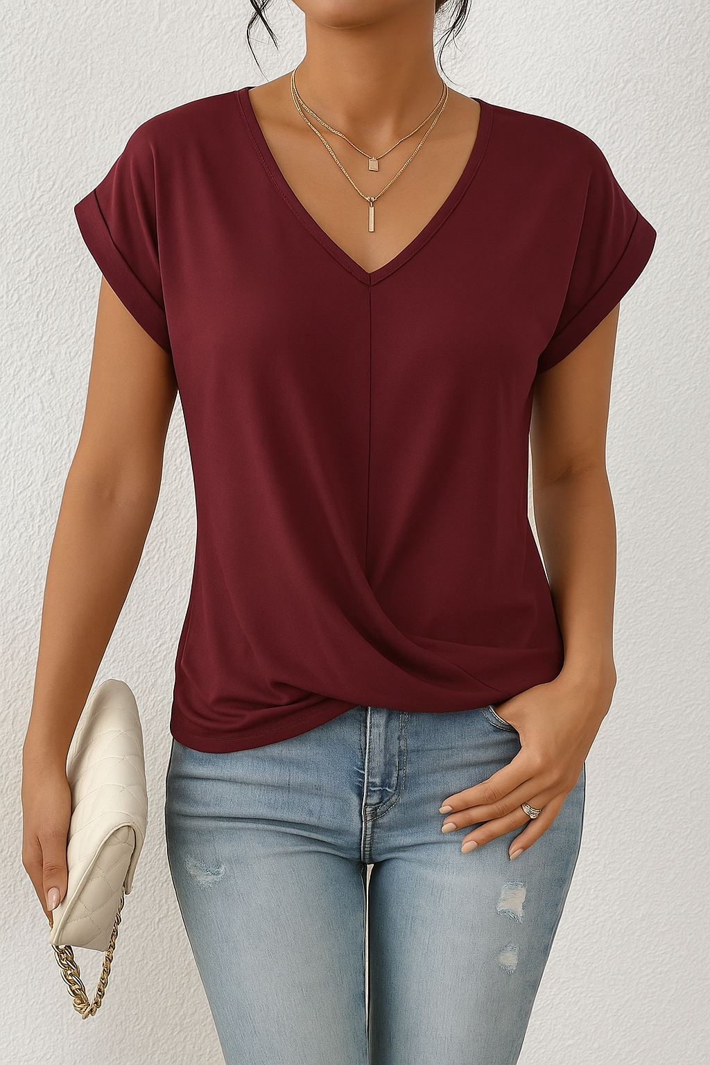 Valeria | T-shirt à encolure en V