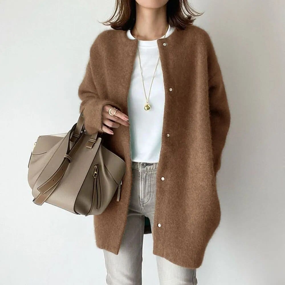VANNA| ÉLÉGANTE VESTE EN MAILLE BOUTONNÉE