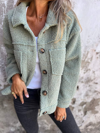 Alizée | Veste courte boutonnée chaude